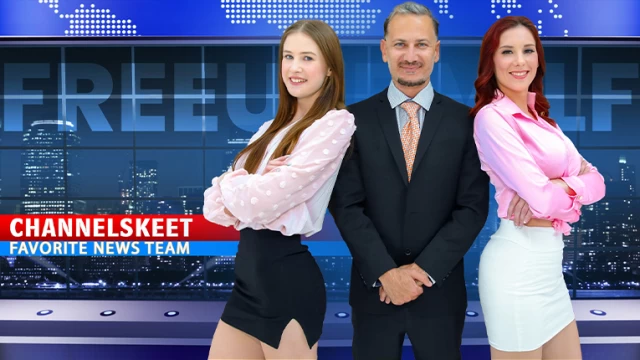 Откровенный репортаж: ведущие и гостья в горячей сцене